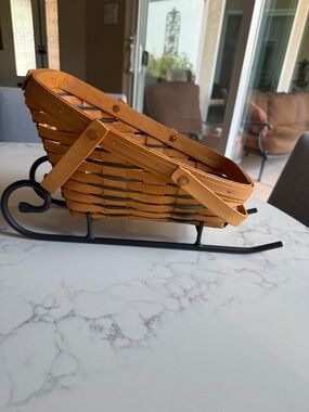 Longaberger Honey Brown Woven Sleigh Basket